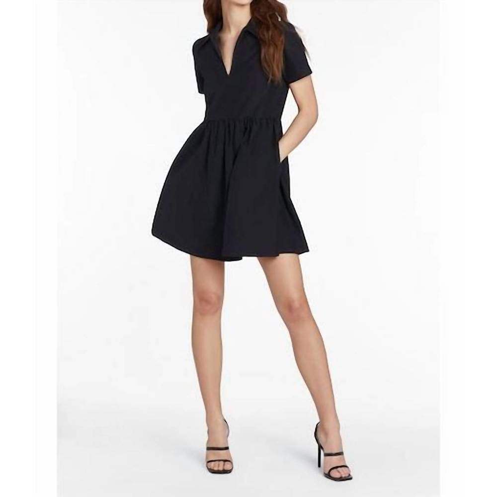 NEW AMANDA UPRICHARD short sleeve althea dress in black